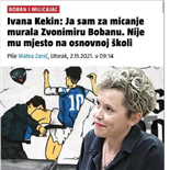 Ja sam za micanje murala Zvonimiru Bobanu